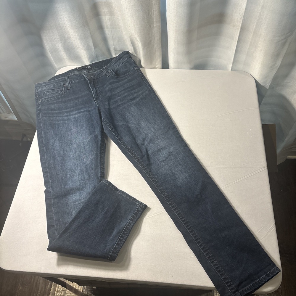 KUT From The Kloth‎ Stevie Straight Leg Jeans Women's Size 12 Dark Wash Stretch